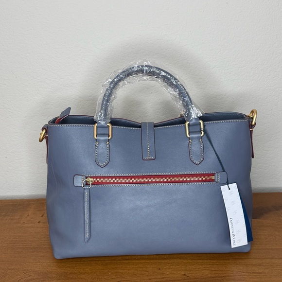 New DOONEY & BOURKE Large Satchel Bag Steel Blue Style (8L2479 XQ) - Picture 3 of 14